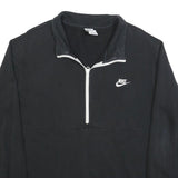 NIKE Mens Black 1/4 Zip XL Sweatshirt Logo Sportswear Casual Pullover