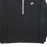 NIKE Mens Black 1/4 Zip XL Sweatshirt Logo Sportswear Casual Pullover