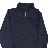 HARRINGTON Mens Navy Blue Harrington Jacket M Cotton Blend Zip Plain Casual