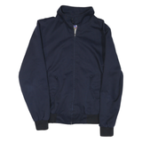 HARRINGTON Mens Navy Blue Harrington Jacket M Cotton Blend Zip Plain Casual