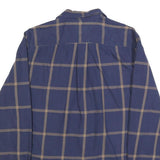 TOMMY HILFIGER Mens Blue & Brown Check Shirt M Classic Fit Casual Cotton Shirt