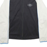 MAYA MAYA Womens White & Black Track Jacket XL Polyester Zip Athletic Activewear