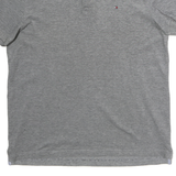 TOMMY HILFIGER Mens Grey Short Sleeve Plain M Cotton Polo Shirt Classic Fit