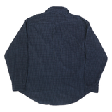 TOMMY HILFIGER Mens Blue Check Shirt XL Cotton Classic Button Down Casual
