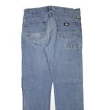 DICKIES Mens Regular Fit Blue Denim Jeans W36 L34 Workwear Casual Zip Closure