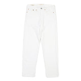 LEVI'S Big E Womens Jeans White Regular Straight Denim W28 L26 Button Closure