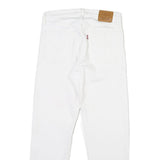LEVI'S Big E Womens Jeans White Regular Straight Denim W28 L26 Button Closure