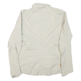 ADIDAS Womens Cream Nylon Zip Jacket L Plain Lightweight Sportswear