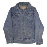 OSCAR Mens Blue Denim Cotton Button Jacket L Casual Classic Fit Outerwear