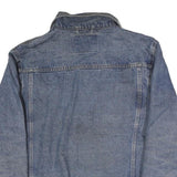 OSCAR Mens Blue Denim Cotton Button Jacket L Casual Classic Fit Outerwear