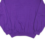 SWITCHER Mens Purple 1/4 Zip Sweatshirt M Cotton Blend Pullover Casual