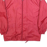 US BASIC Mens Red Lightweight Jacket S Polyester Blend Plain Zip Closure Casual