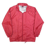 US BASIC Mens Red Lightweight Jacket S Polyester Blend Plain Zip Closure Casual