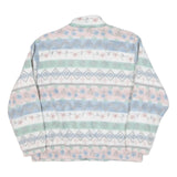 ALFRED DUNNER Womens Pastel Stripe Zip Jacket M Polyester Blend Fleece