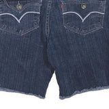 LEVIS Womens Denim Blue Casual Shorts M W30 Raw Edge Hem Classic Fit