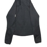 JACK WOLFSKIN Womens Black Outdoor Jacket UK 8 Polyester Hooded Zip Floral