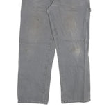 DICKIES Mens Grey Regular Fit Workwear Denim Jeans W32 L32 Cotton Blend Zip