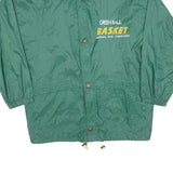 Mens Green Basket Graphic Polyester Blend Zip Jacket M Casual Sportswear