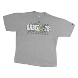RUSSELL ATHLETIC Mens Grey San Jose Sabercats Graphic T-Shirt XL Short Sleeve