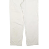 DOCKERS Womens Cotton Blend White Regular Straight Trousers W32 L32 Casual Zip