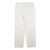 DOCKERS Womens Cotton Blend White Regular Straight Trousers W32 L32 Casual Zip
