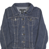 CALVIN KLEIN JEANS Womens Blue Denim Cotton Button Jacket L Casual Stylish