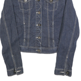 CALVIN KLEIN JEANS Womens Blue Denim Cotton Button Jacket L Casual Stylish