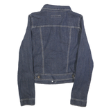 CALVIN KLEIN JEANS Womens Blue Denim Cotton Button Jacket L Casual Stylish