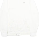 VANS Mens White Half Zip Sweatshirt M Cotton Blend Casual Pullover