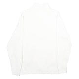 VANS Mens White Half Zip Sweatshirt M Cotton Blend Casual Pullover