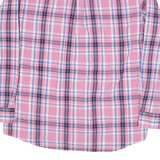 CHAPS Mens Pink & Blue Check Shirt XL Button Down Casual Cotton Blend