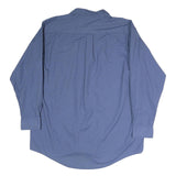 REDKAP Mens Blue Check Workwear Shirt XL Binswanger Glass Logo Cotton Blend