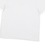 CALVIN KLEIN Mens White & Grey Striped Short Sleeve Polo Shirt M Cotton Blend