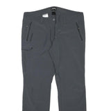 SCHOFFEL Womens Polyester Blend Grey Regular Fit Straight Trousers W35 L30