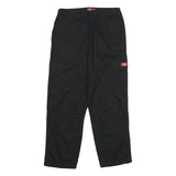 DICKIES Womens Black Regular Fit Straight Leg Trousers W28 L27 Utility Style