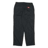 DICKIES Womens Black Regular Fit Straight Leg Trousers W28 L27 Utility Style