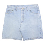 WRANGLER Mens Denim Blue Classic Fit Shorts XL W38 Cotton Blend Casual Summer