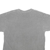 Mens Grey Graphic Racing Cotton T-Shirt L Short Sleeve Crew Neck Vintage Style