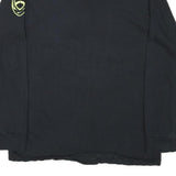 NIKE Mens Black Graphic T-Shirt XL Long Sleeve Crew Neck Lightweight Cotton