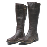 TIMBERLAND Womens Tall Leather Boots Brown UK 4.5 Casual Outdoor Fashion