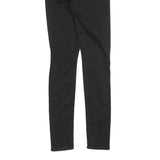 LEVI'S 721 Womens Jeans Black Slim Skinny Denim W24 L30 Distressed Ripped