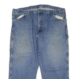 DICKIES Mens Regular Fit Blue Denim Jeans W46 L28 Workwear Cotton Blend Zip