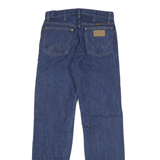 WRANGLER Mens Regular Fit Straight Cotton Denim Blue Jeans W28 L32 Zip Closure