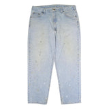 CARHARTT Mens Jeans Blue Regular Straight Denim Light W34 L29 Workwear