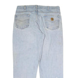 CARHARTT Mens Jeans Blue Regular Straight Denim Light W34 L29 Workwear