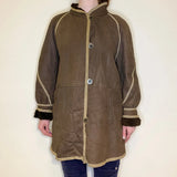 Unbranded Sheepskin Jacket - Large Brown Suede