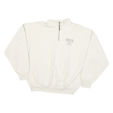 LAWTEX Mens Cream Whistler Canada Half Zip M Cotton Blend Sweatshirt Pullover