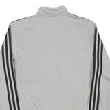 ADIDAS Mens Grey & Black Track Jacket S Polyester Blend Zip Athletic Casual