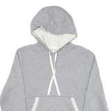 CHAMPION Mens Grey & Cream Hoodie S Cotton Blend Pullover Drawstring Casual