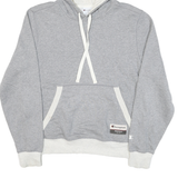 CHAMPION Mens Grey & Cream Hoodie S Cotton Blend Pullover Drawstring Casual